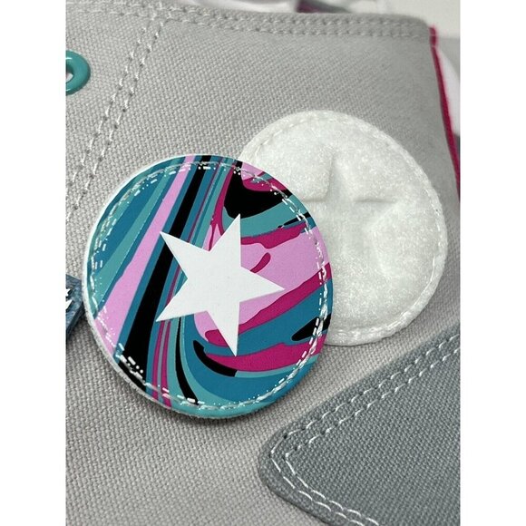 Chuck Taylor All Star Marbled Patch Mens Size 10.5 W 12.5 Pink Grey Blue A00415C - Picture 5 of 14